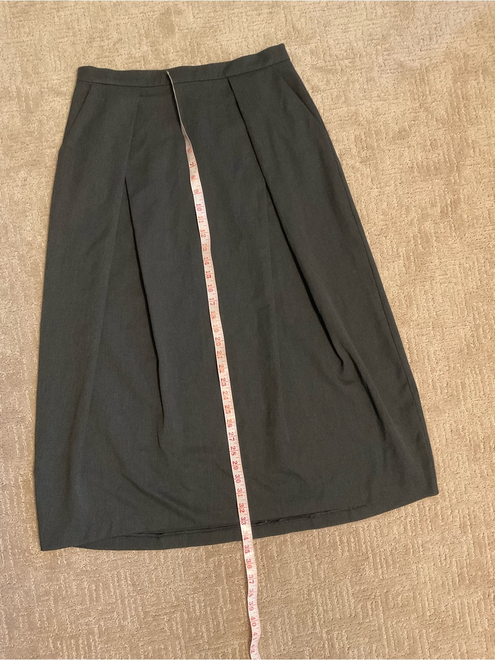 Sarah Pacini Skirt Gray A‑Line Fits M/L EUC Old Money Minimalist Luxury Timeless - Picture 6 of 6